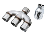 AWE Dual-to-Triple Tip Conversion for 10th Gen Civic Si - Chrome Silver Tip (AWE Exhaust required) - Primary